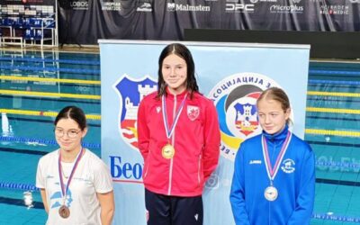 Оливера Симић -1.место у пливању на градском такмичењу