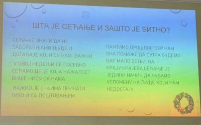 Ученички парламент  – ,,Недеља сећања и заједништва”